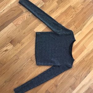 H&M Glitter Crop Long Sleeve